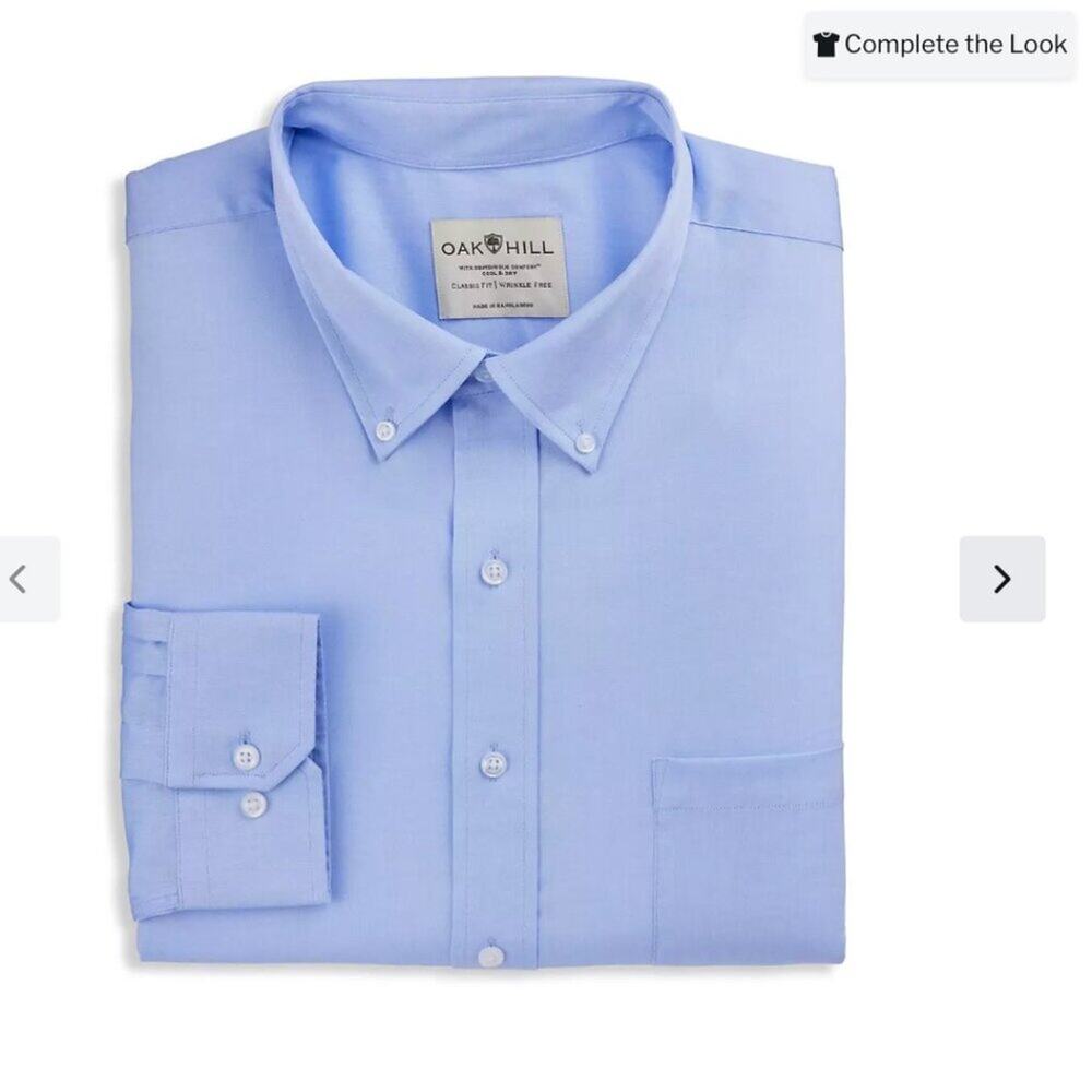Oak Hill Pinpoint Oxford Performance Dress Shirt Size 20 35/36